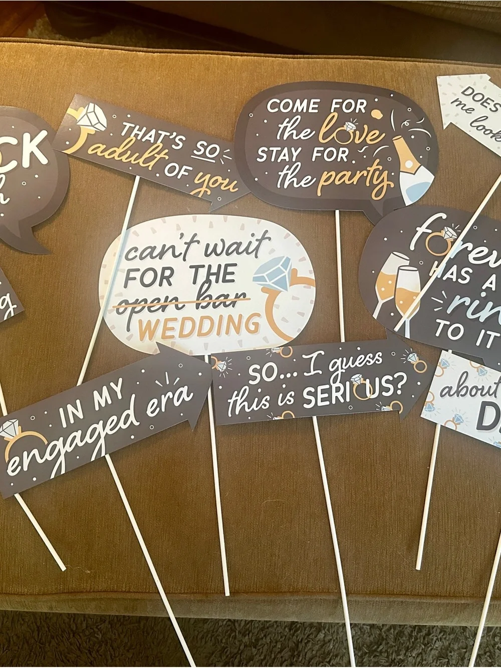 ENGAGEMENT PARTY DECORATIONS!  Gold 'He Asked She Said Yes' Banner Photo props